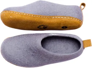 Wool Indoor Slippers - Natural Organic Wool, Genuine Leather Sole, Handmade in Nepal - Cozy, Warm, Soft, Unisex Non-Slip House Shoes for Men & Women - Perfect for Winter Comfort