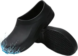 Wygwlg Oil Resistant Kitchen Work Shoes, Men's Slip on Food Service Waterproof Slip Resistant Kitchen Chef Shoes, Garden Sandals with Cushioned Arch Support, for Restaurant, Garden
