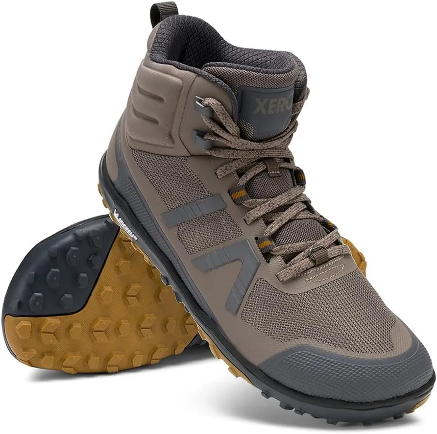 Xero Shoes Barefoot Hiking Shoes for Men | Scrambler Mid Hiking Boots | Zero Drop, Wide Toe Box, Minimalist Men's Hiking Shoes