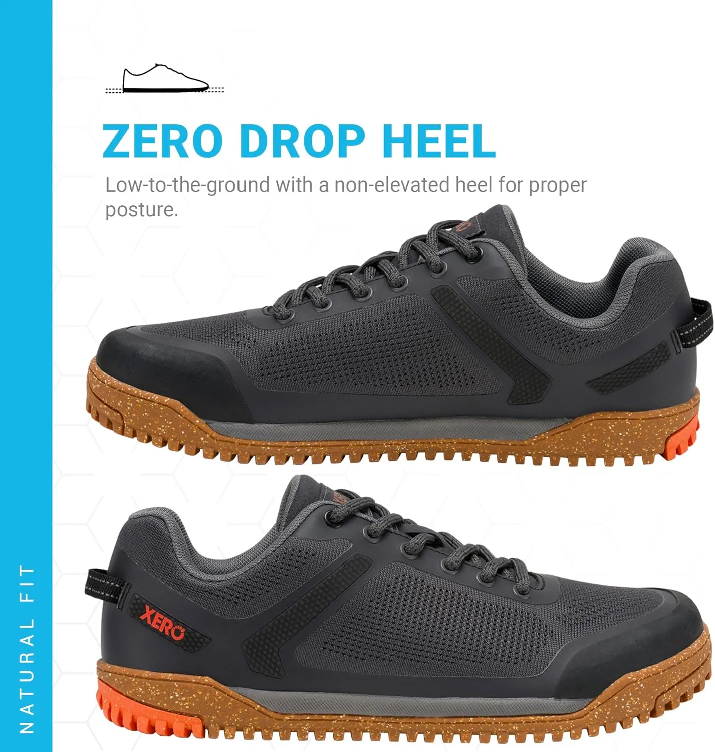 Xero Shoes Barefoot Hiking Shoes for Women | Ridgeway Barefoot Mesh Low Multi-Purpose | Zero Drop Shoes for Women, Wide Toe Box, Minimalist