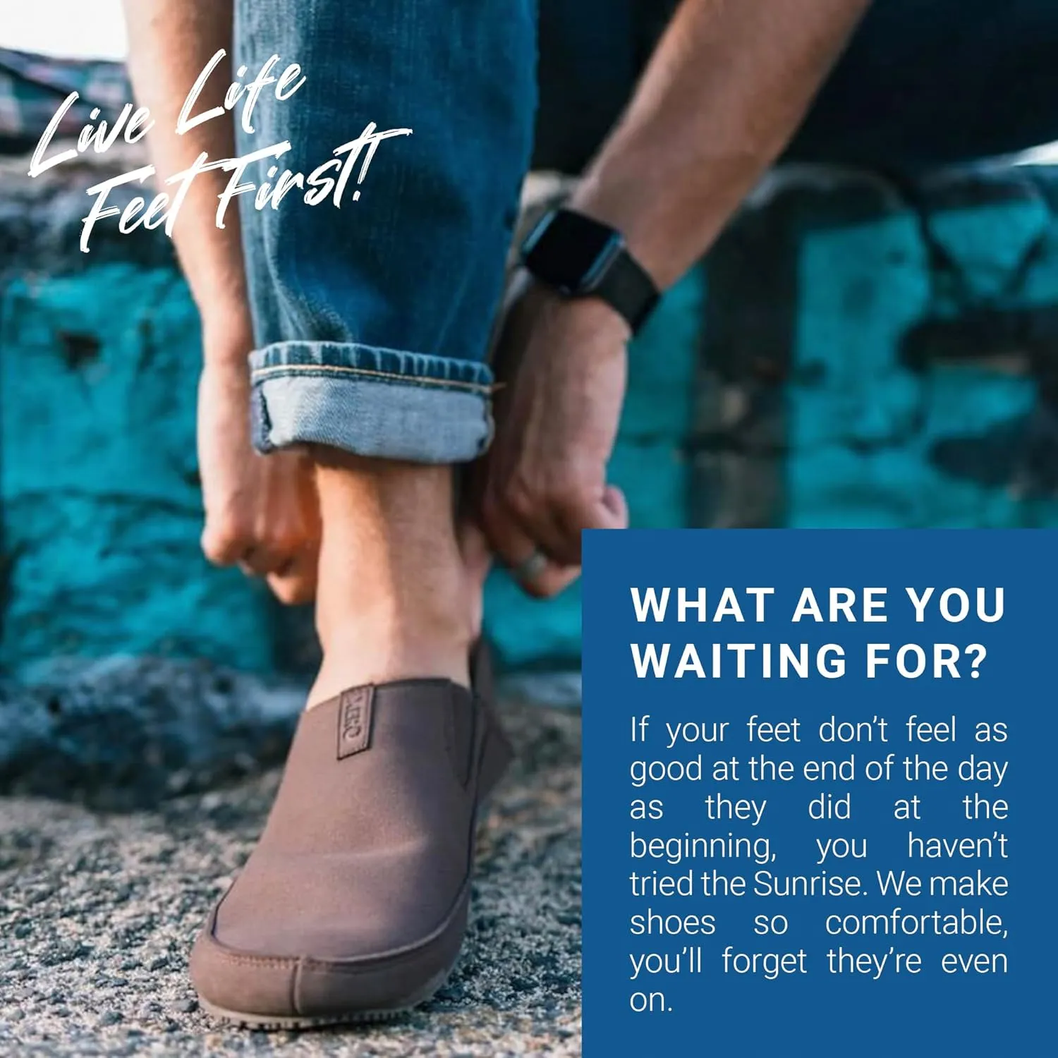 Xero Shoes Men’s Barefoot Shoes | Sunrise Casual Shoes | Lightweight, Comfortable Slip-On Camp and Travel Shoes