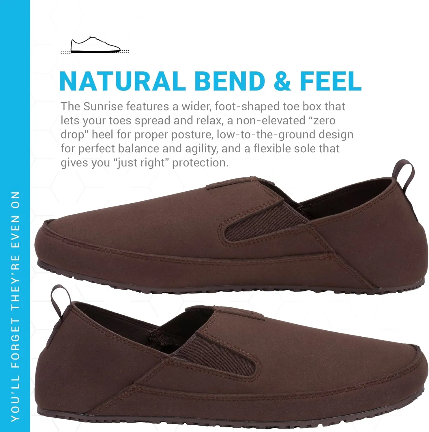 Xero Shoes Men’s Barefoot Shoes | Sunrise Casual Shoes | Lightweight, Comfortable Slip-On Camp and Travel Shoes