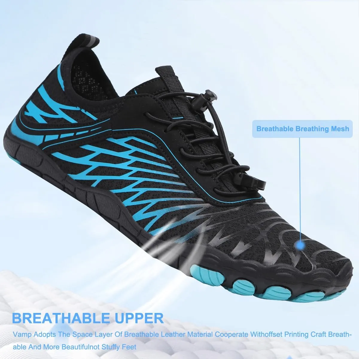 XNIRON Hike Barefoot Shoes for Womens Men,Quick Dry Water Shoes,Beach Pool Aqua Swim Surf Hiking Walking Shoes,Non-Slip Athletic Footwear Wide Toe Water Shoes