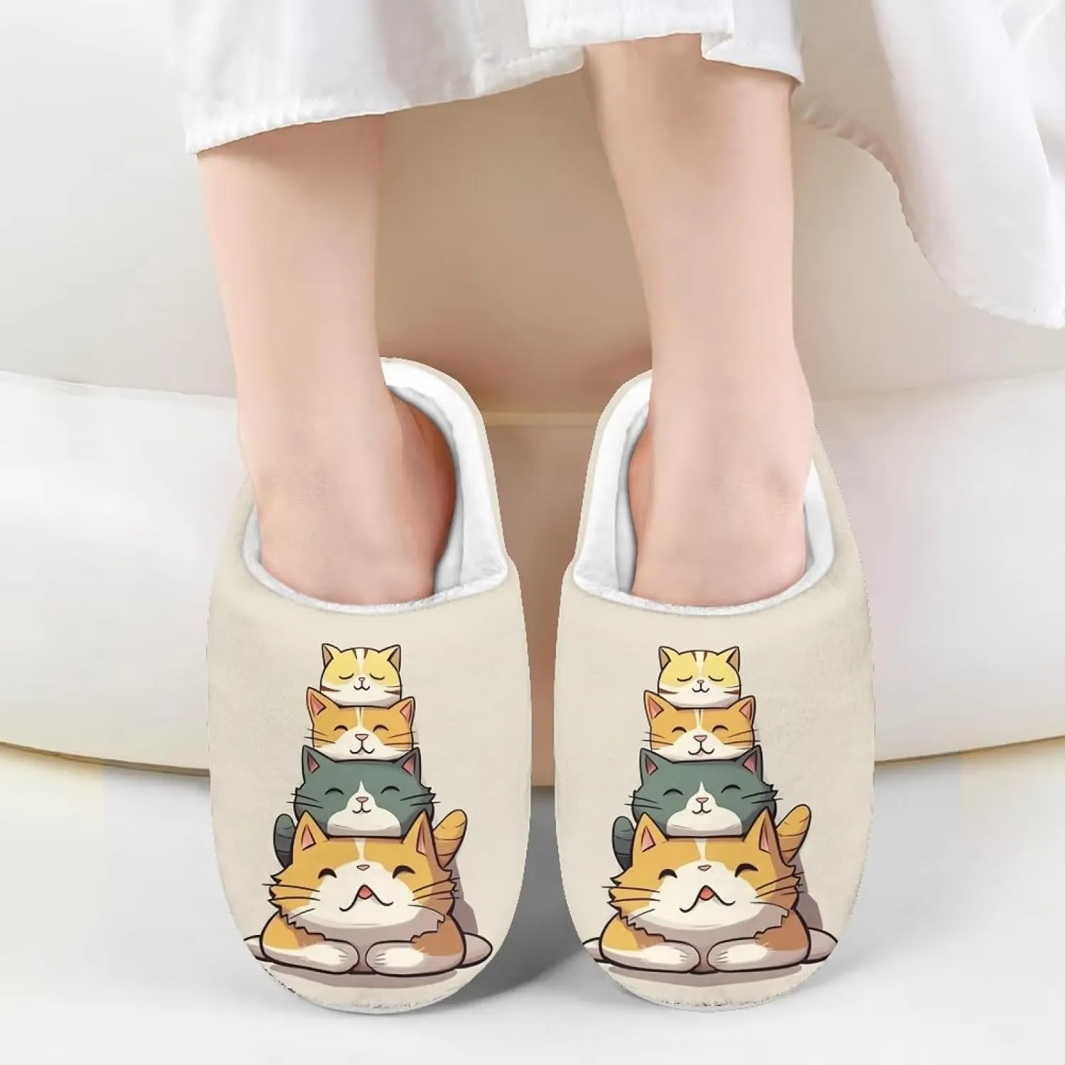 Xpyiqun Little Kid Slippers House Shoes Girls Boys Slip On Slippers Cozy Warm Soft Plush Winter Home Slippers Size 9-14.5