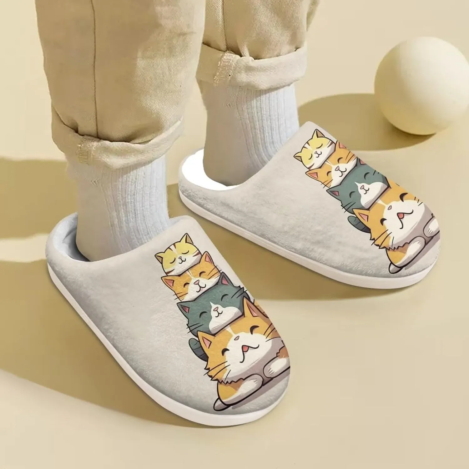 Xpyiqun Little Kid Slippers House Shoes Girls Boys Slip On Slippers Cozy Warm Soft Plush Winter Home Slippers Size 9-14.5