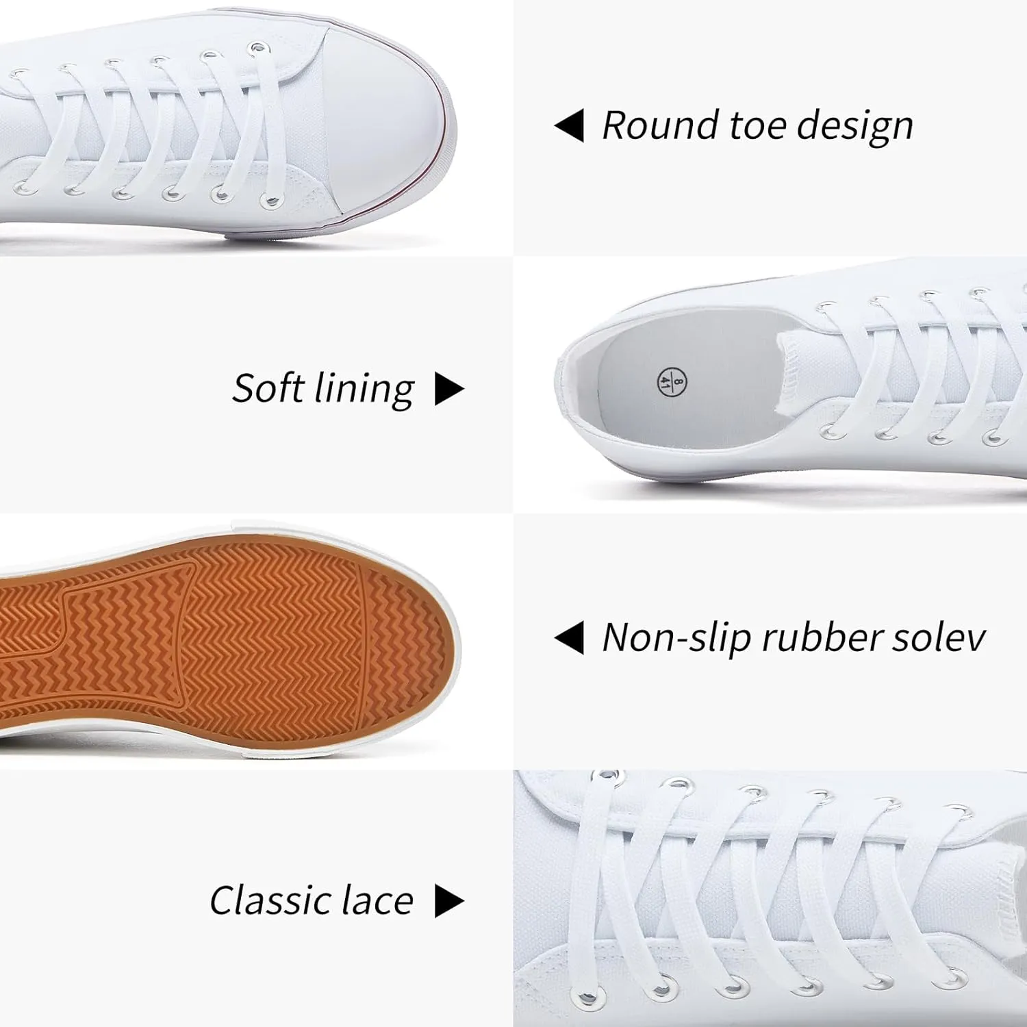 yageyan Men Canvas Low top Shoes Classic Casual Sneakers Black and White Fashion Shoes
