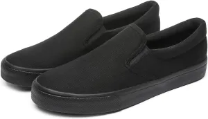 yageyan Mens Slip on Sneakers Loafers Shoes Canvas Black Shoes Canvas Blue Casual Fashion Shoes