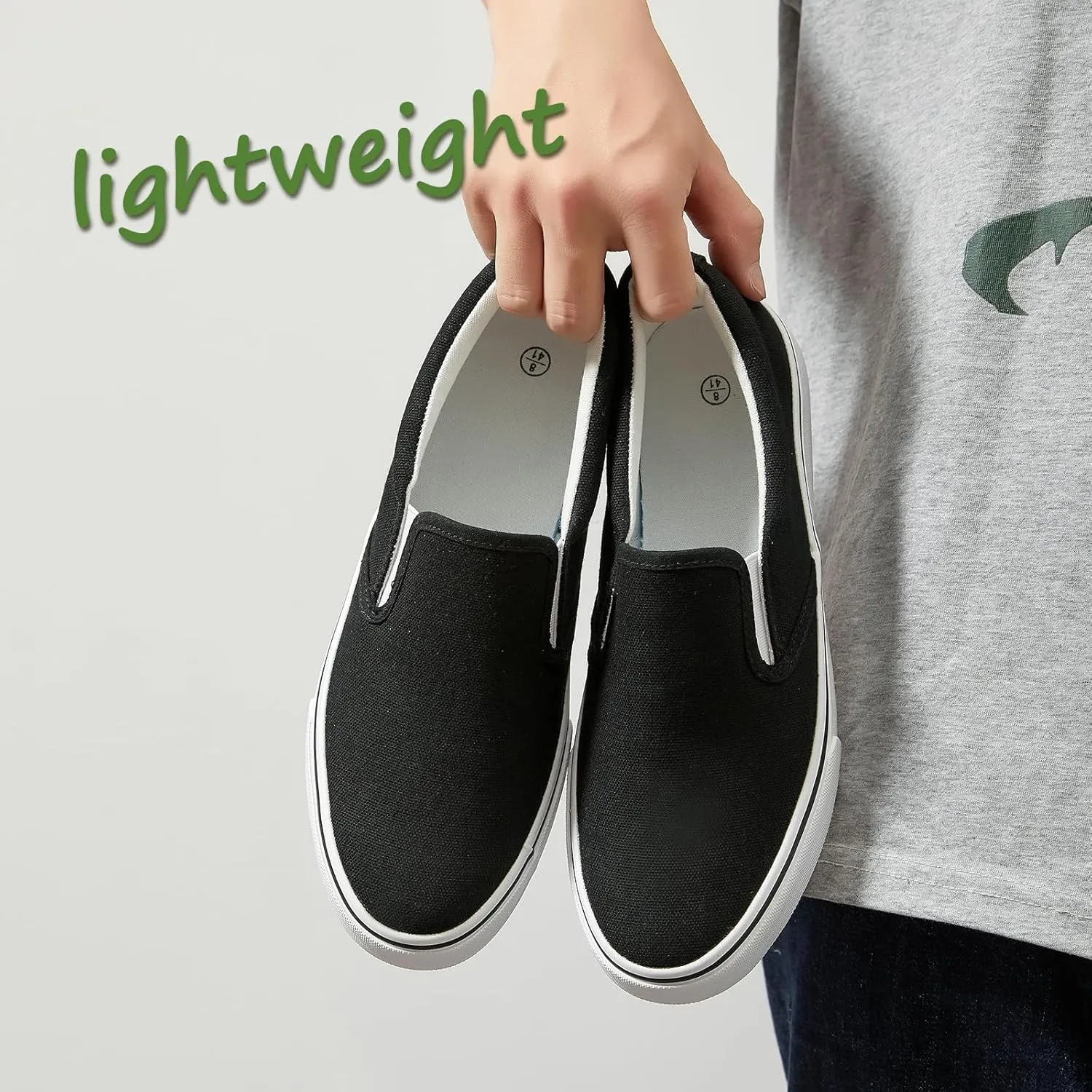 yageyan Mens Slip on Sneakers Loafers Shoes Canvas Black Shoes Canvas Blue Casual Fashion Shoes