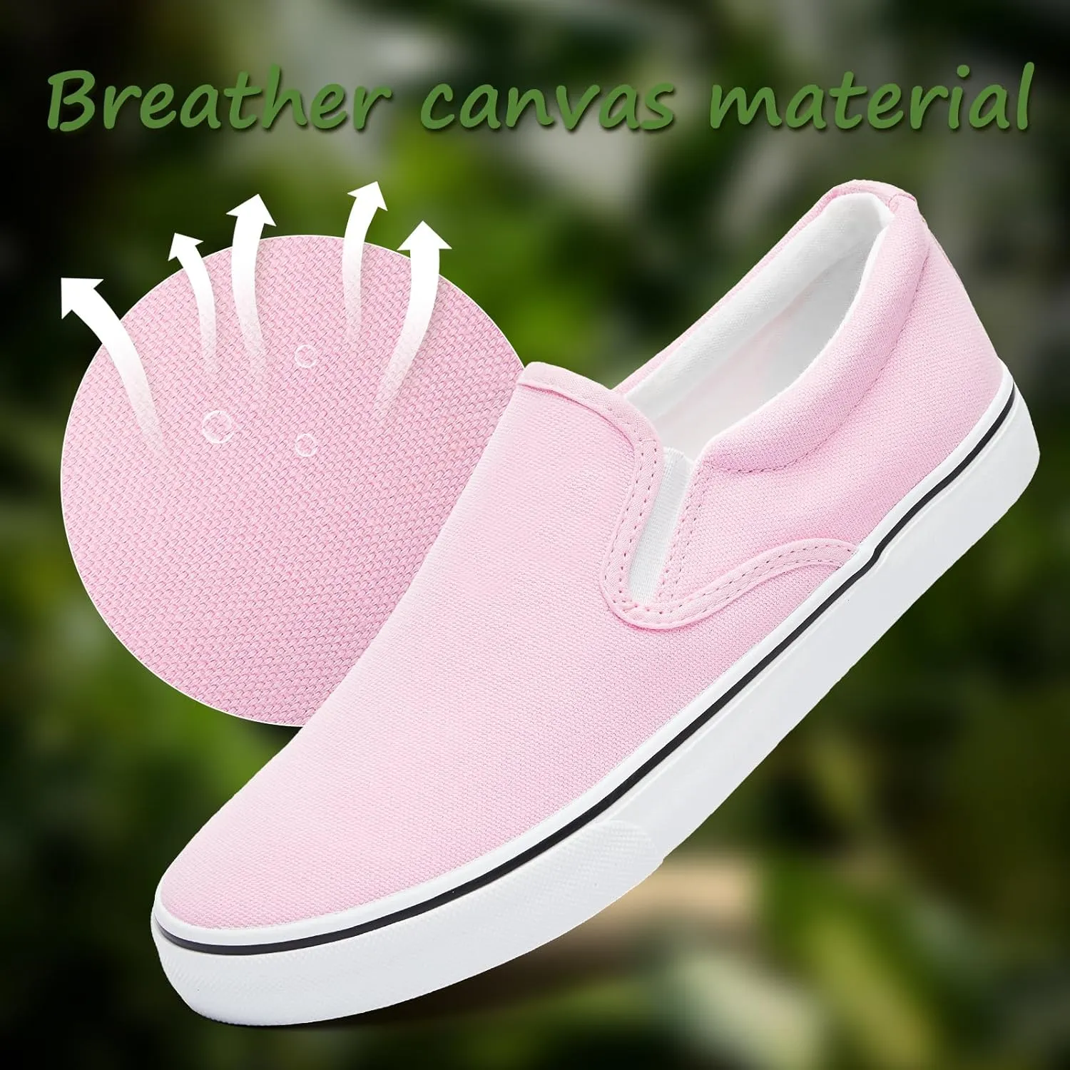 yageyan Mens Slip on Sneakers Loafers Shoes Canvas Black Shoes Canvas Blue Casual Fashion Shoes
