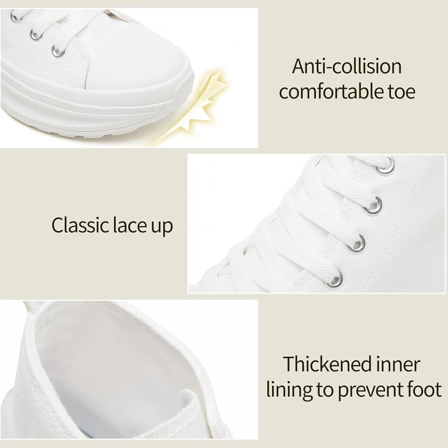 Yageyan Womens High Top Sneakers - Platform Shoes, Canvas, Tennis, Classic, Casual, Comfortable