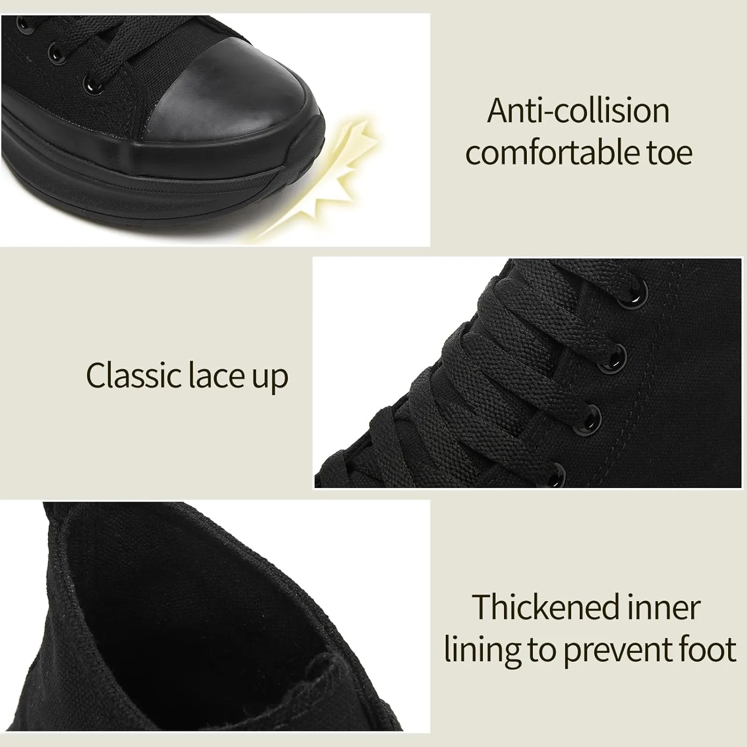 Yageyan Womens High Top Sneakers - Platform Shoes, Canvas, Tennis, Classic, Casual, Comfortable