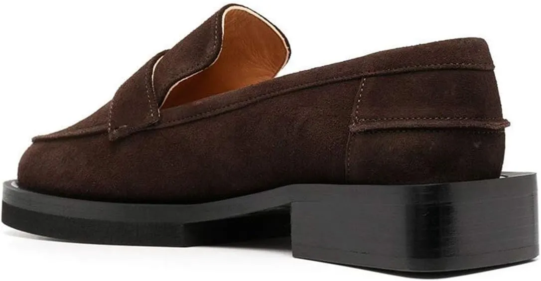 YDN Women Trendy Round Toe Loafers Classic Slip On Low Heel Dress Pumps Comfort Office Walking Shoes Size-4-15 US