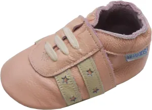 YIHAKIDS Baby Leather Shoes Soft Sole First Walking Moccasins Infants Toddler Boys Girls Crawling Slippers Slip-on Shoes with Elastic Ankle