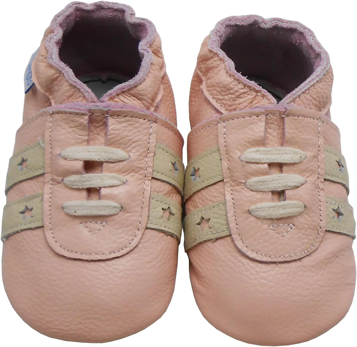 YIHAKIDS Baby Leather Shoes Soft Sole First Walking Moccasins Infants Toddler Boys Girls Crawling Slippers Slip-on Shoes with Elastic Ankle