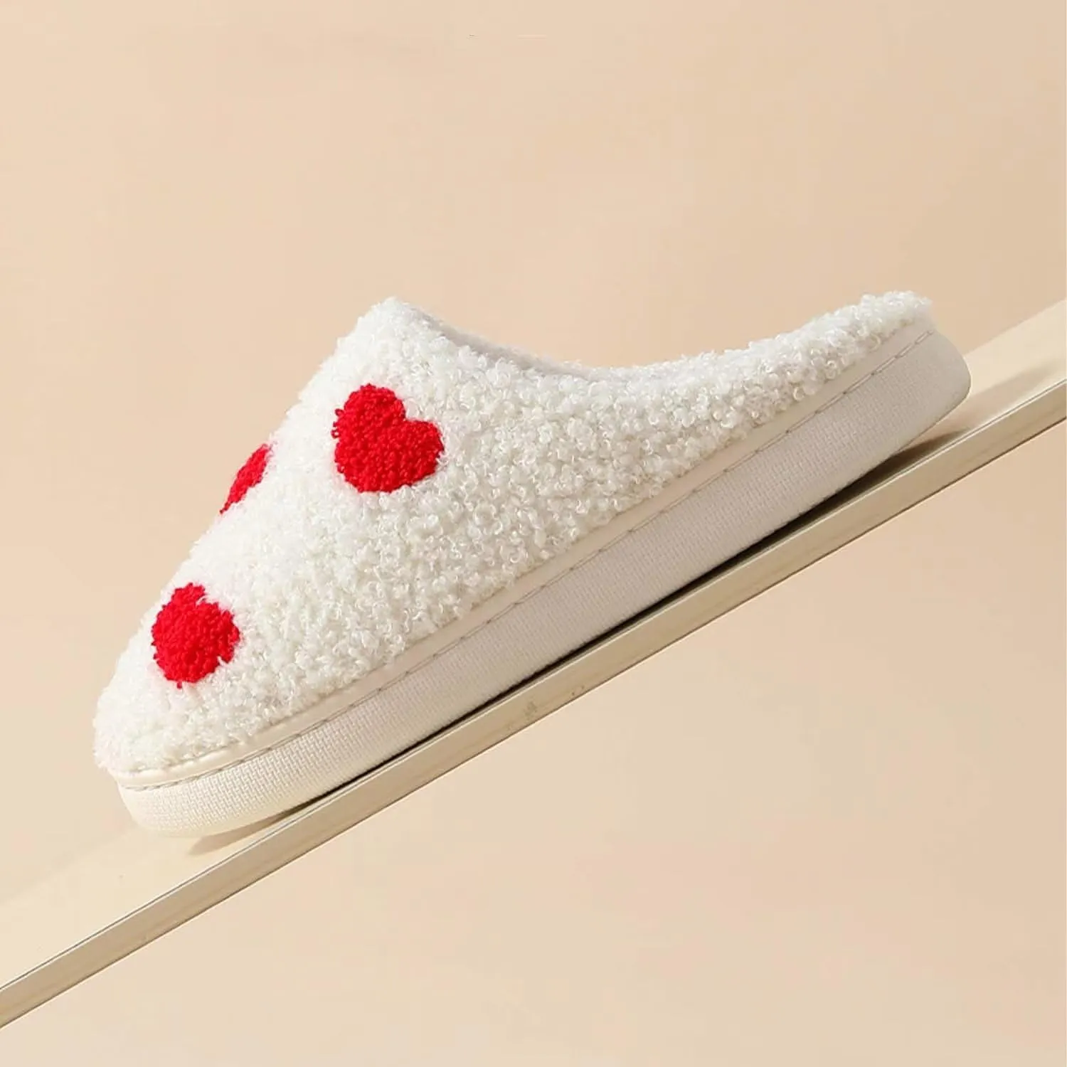 YJEUS Women's Men's Heart Heart Slippers Strawberry Cherry Mushroom Slippers Evil Eye Slippers Cartoon Animal Cat Slippers Memory Foam Cozy Plush Slippers Couple Indoor Household Slippers