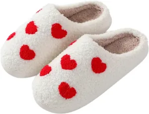 YJEUS Women's Men's Heart Heart Slippers Strawberry Cherry Mushroom Slippers Evil Eye Slippers Cartoon Animal Cat Slippers Memory Foam Cozy Plush Slippers Couple Indoor Household Slippers
