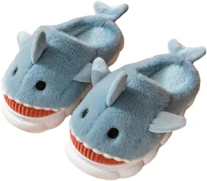 Yoroka Cartoon Fuzzy Slippers Animal Shape Plush Slippers Thick Sole Soft Winter Indoor Slippers for Women