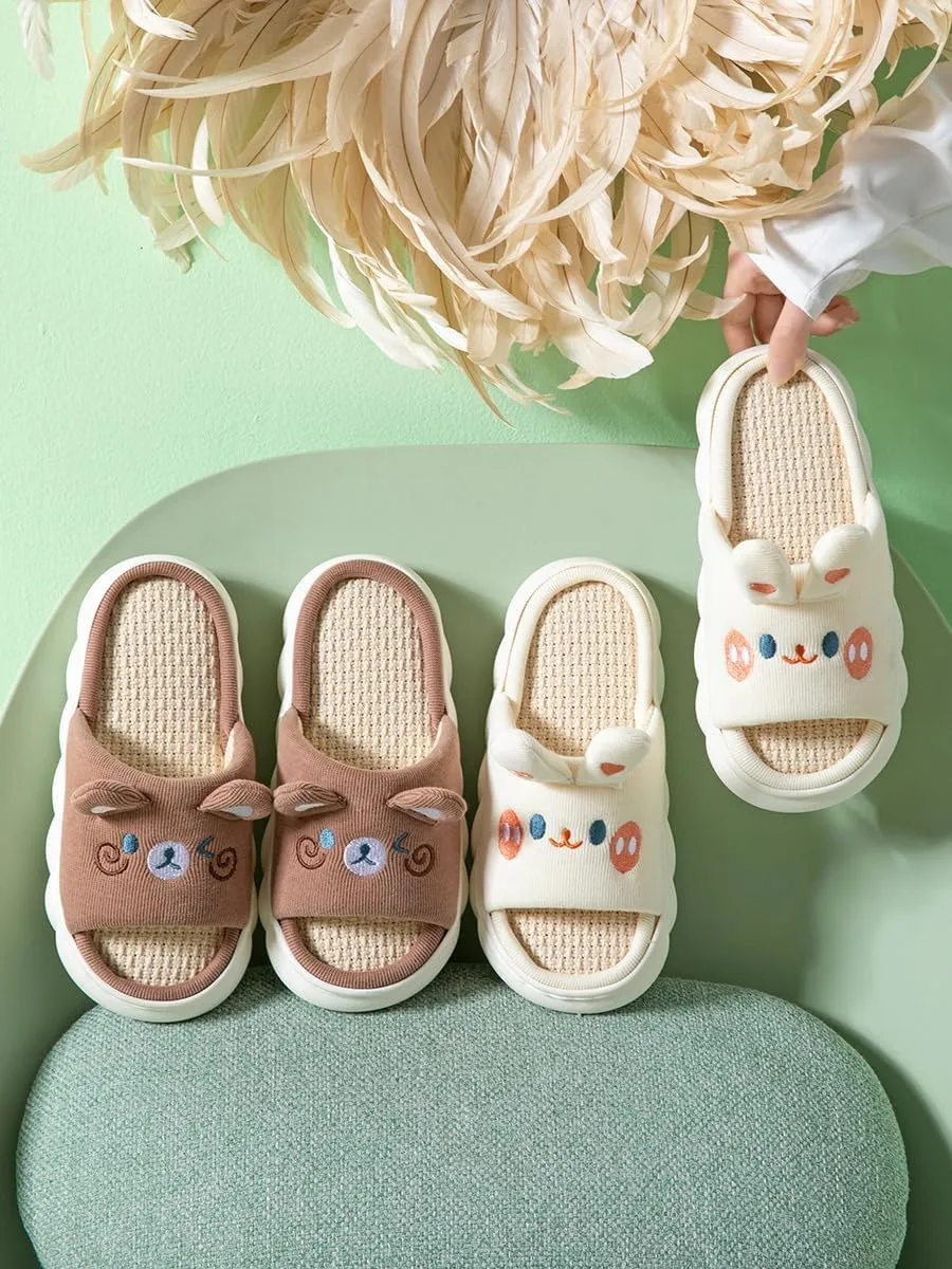 Yoroka Cartoon slippers Cute Animal Shape Slippers,Thick Sole Soft Indoor Outdoor Slippers for Women
