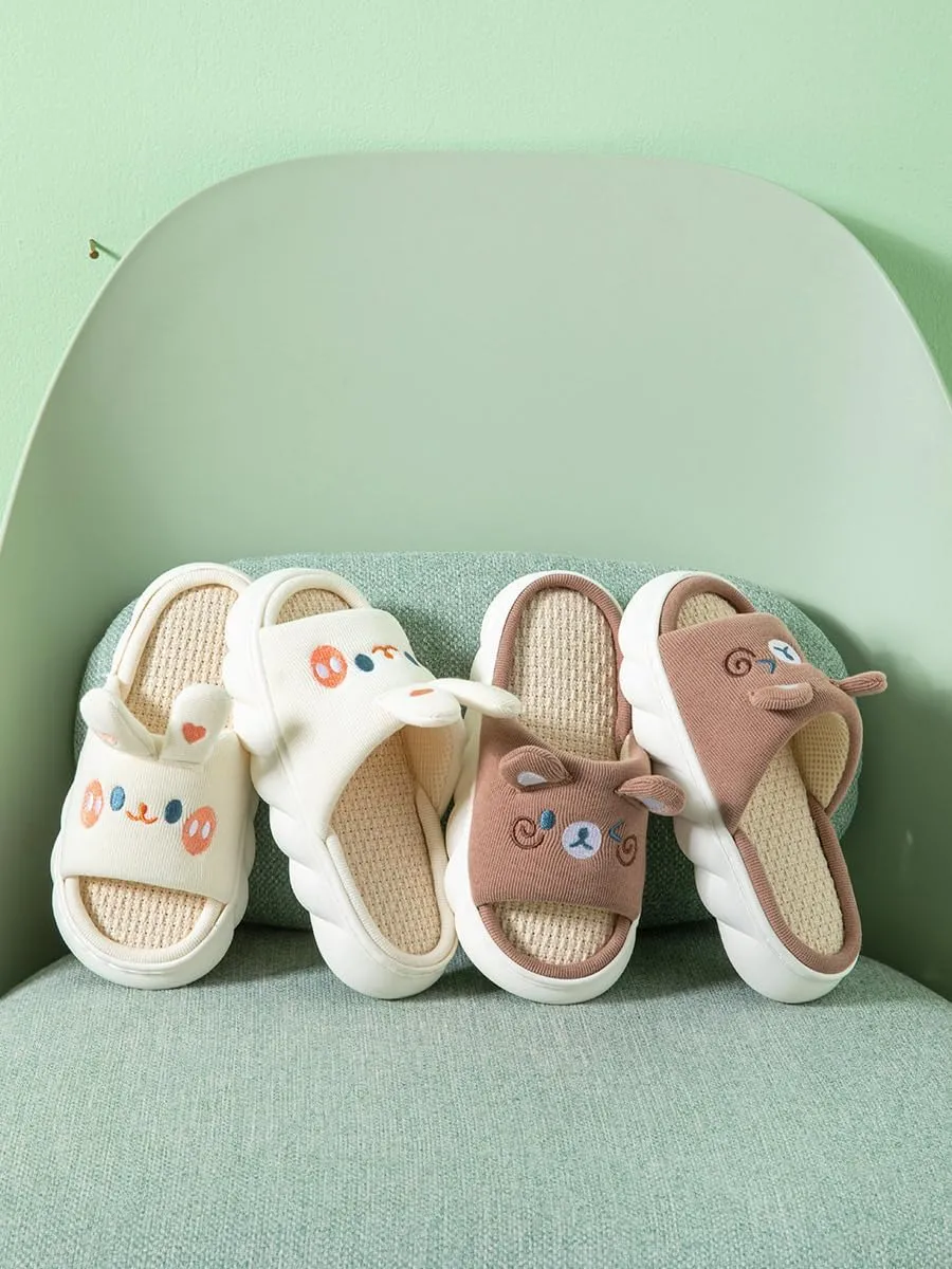 Yoroka Cartoon slippers Cute Animal Shape Slippers,Thick Sole Soft Indoor Outdoor Slippers for Women