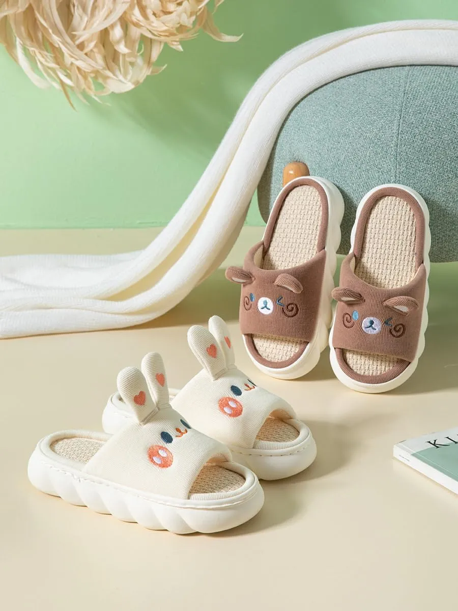 Yoroka Cartoon slippers Cute Animal Shape Slippers,Thick Sole Soft Indoor Outdoor Slippers for Women