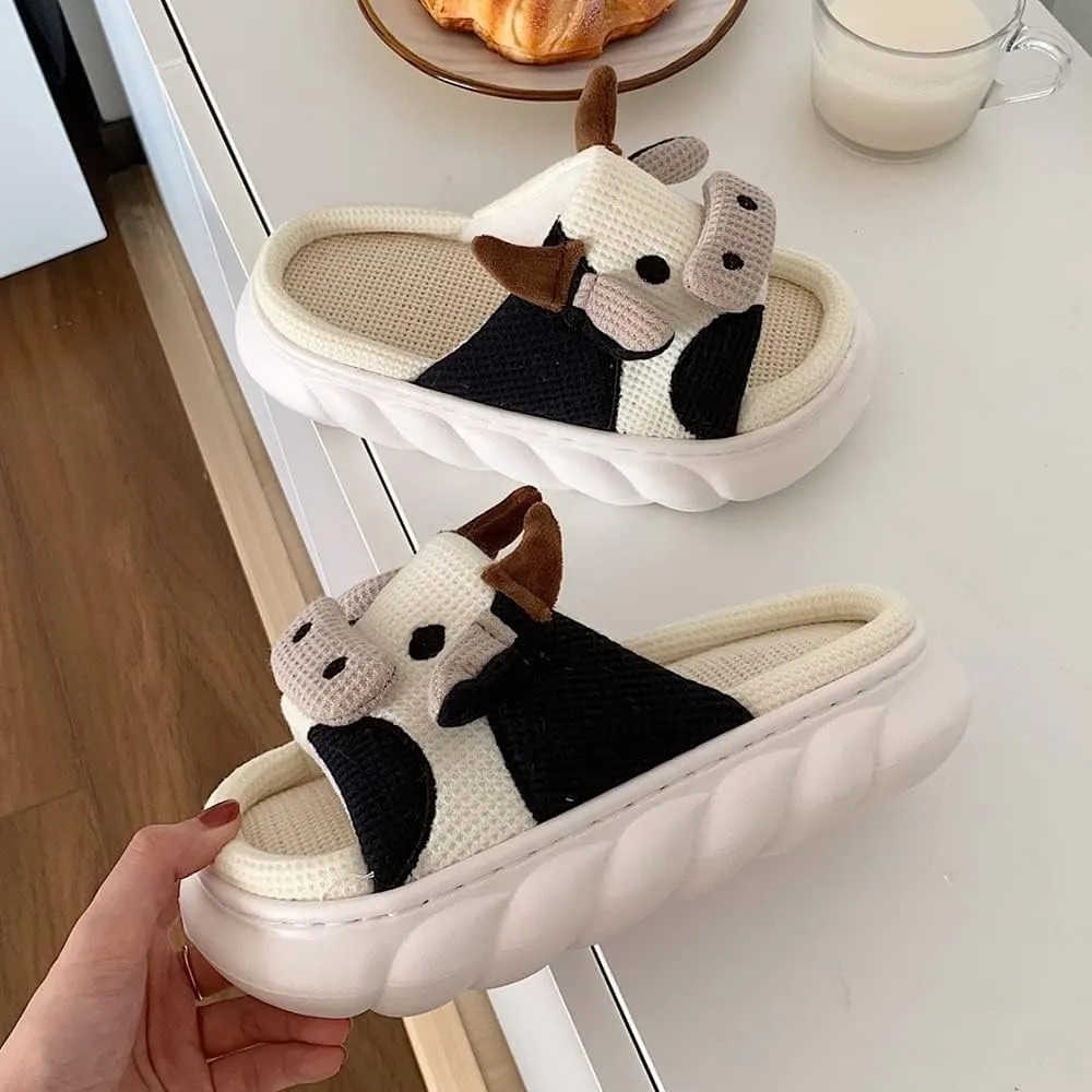 Yoroka Cartoon slippers Cute Animal Shape Slippers,Thick Sole Soft Indoor Outdoor Slippers for Women