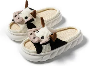 Yoroka Cartoon slippers Cute Animal Shape Slippers,Thick Sole Soft Indoor Outdoor Slippers for Women
