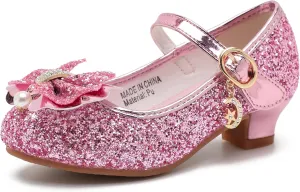 Youdesney Girls Dress Shoes, Mary Jane Flower Girls Shoes, Cute Princess Low Heels for School, Wedding, Party (Toddler/Little Kids/Big Kids)