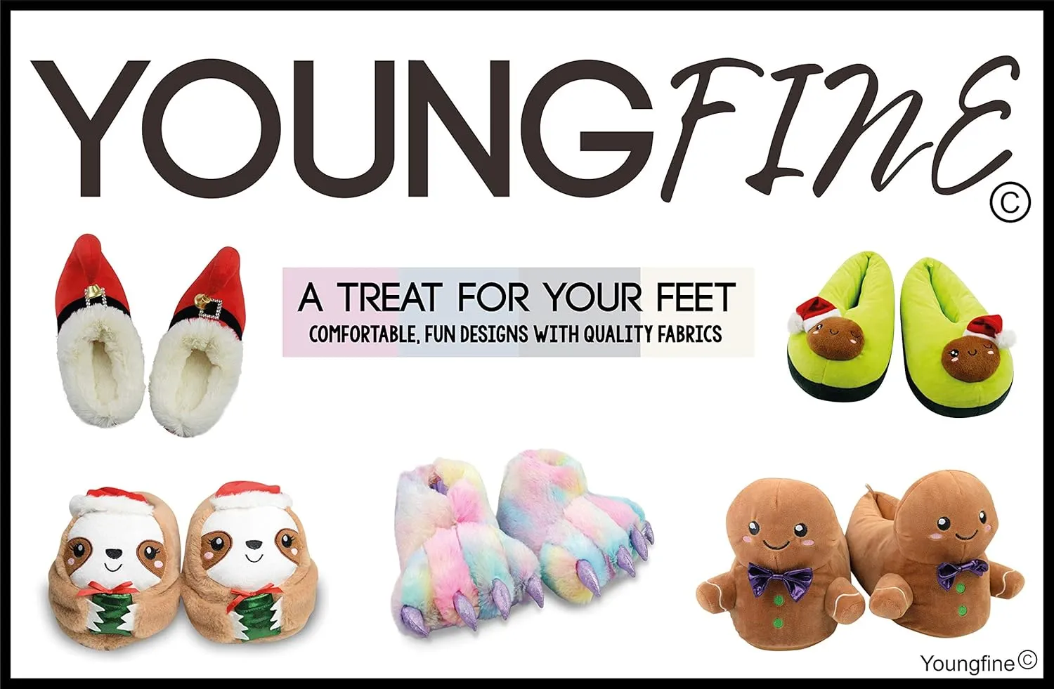 Youngfine Lovely Novelty 3D House Slippers Warm Soft Shoes Home wear for Women