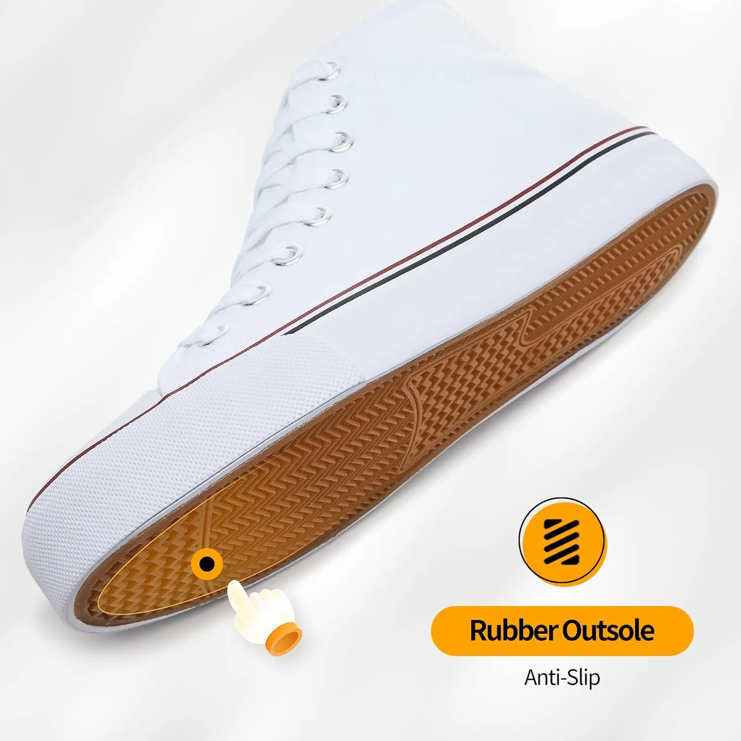 ZGR Womens High Top Canvas Sneakers,Lace-up Canvas Shoes,Casual Tennis Walking Shoes