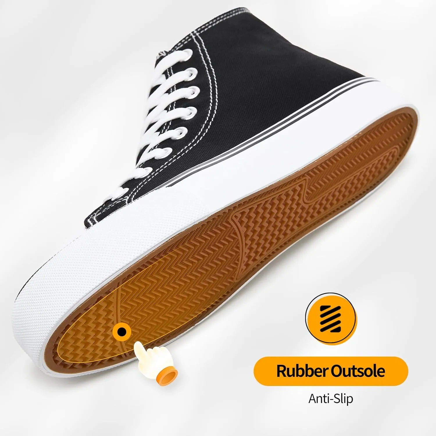 ZGR Womens High Top Canvas Sneakers,Lace-up Canvas Shoes,Casual Tennis Walking Shoes
