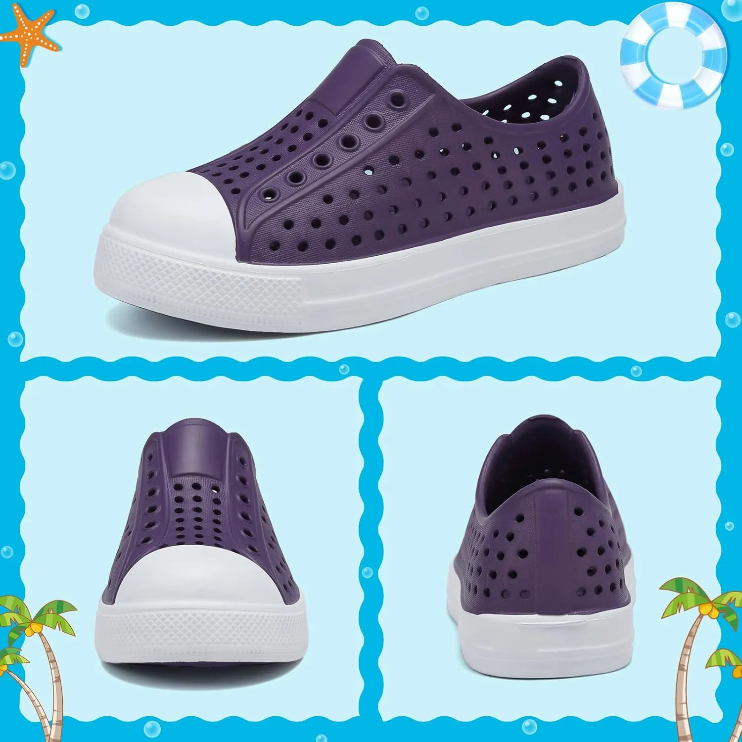 ziitop Kids Toddler Water Shoes for Boys Girls Baby Sandals Sneakers Beach Garden Swim, Anti-Slip Breathable Quick Dry Lightweight Slip-on (Toddler/Little Kid/Big Kid)