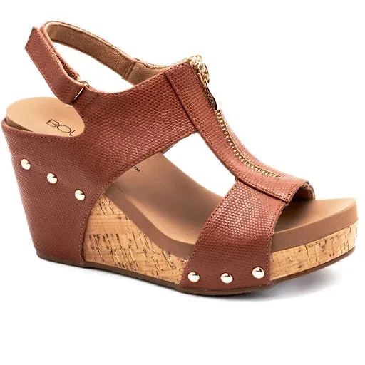 Zip It Good Wedge in Cognac