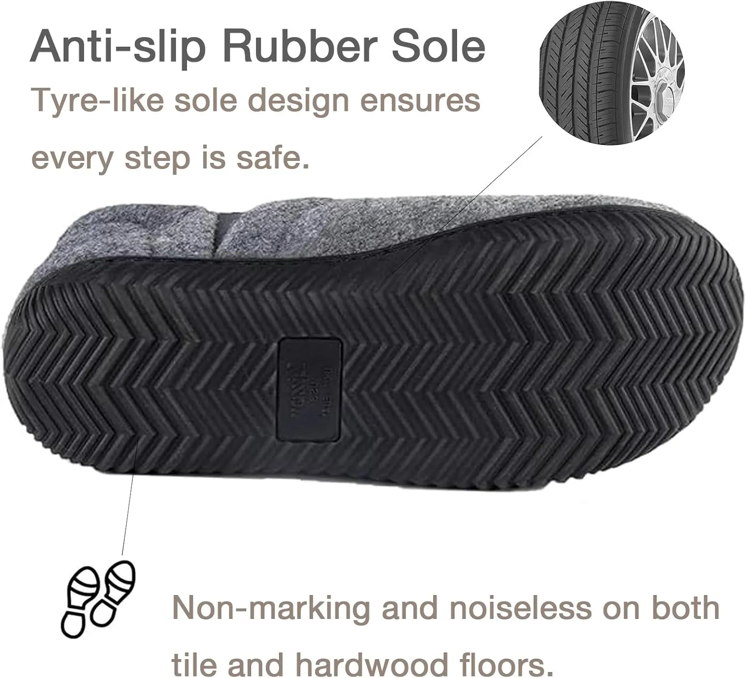 Zizor Men's Comfy Caterpillar Slippers Indoor Outdoor House Shoes, Warm Soft Knit Upper Fuzzy Fleece Lined Memory Foam Sole with Hard Bottom