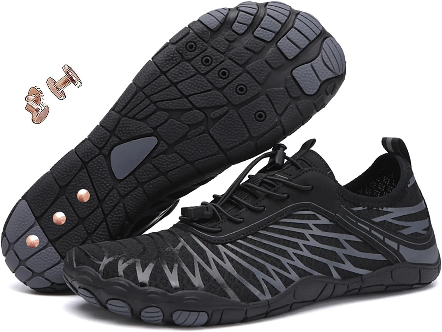 Zureto Grounding Shoes with Copper, Grounded Barefoot Footwear Hike Shoes for Womens Mens Soft Comfortable